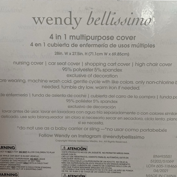Wendy Bellissimo 4 in 1 multipurpose cover - Picture 6 of 6